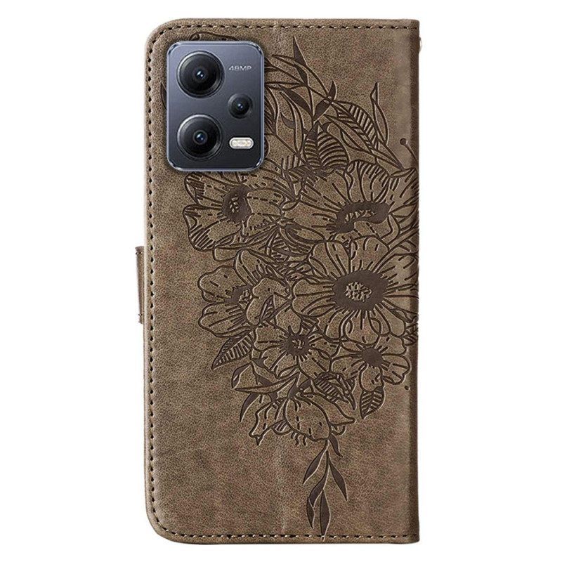 Κάλυμμα Xiaomi Redmi Note 12 5G Floral Πεταλούδα